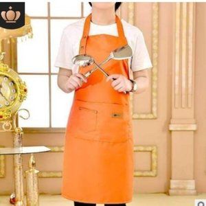 SALE WATERPROOF TWO POCKET APRON - ORANGE